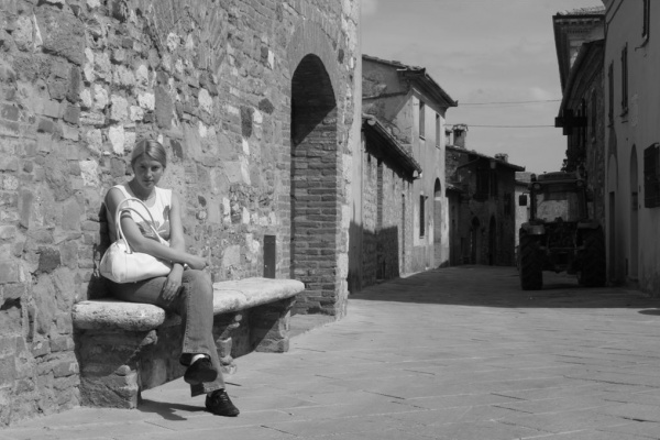 Girl and the mashine